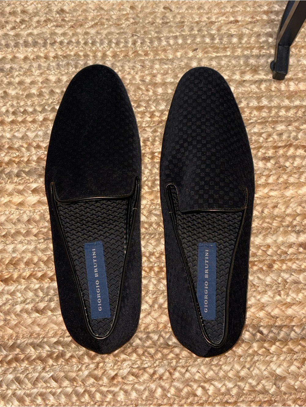 Giorgio Brutini Black Suede Slip-On Dress Loafers